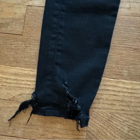American Eagle black high rise distressed casual jeggings pants size 0 
 b33 - Picture 8 of 10